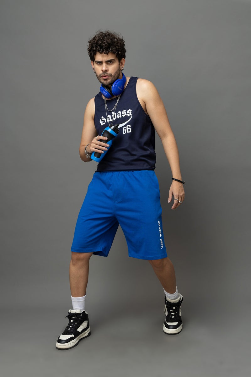 Go Devil Blue Casual Shorts for Men - Image 4